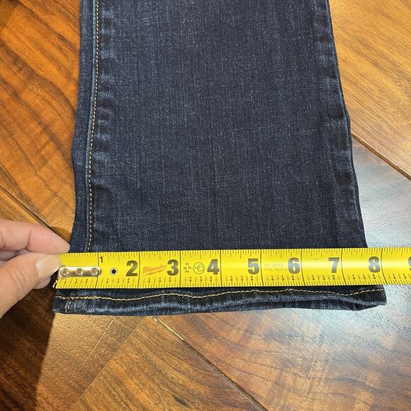 Abercrombie & Fitch Low Rise Boot Cut Denim Jeans Y2K Size 2R 26/33 - Picture 9 of 14